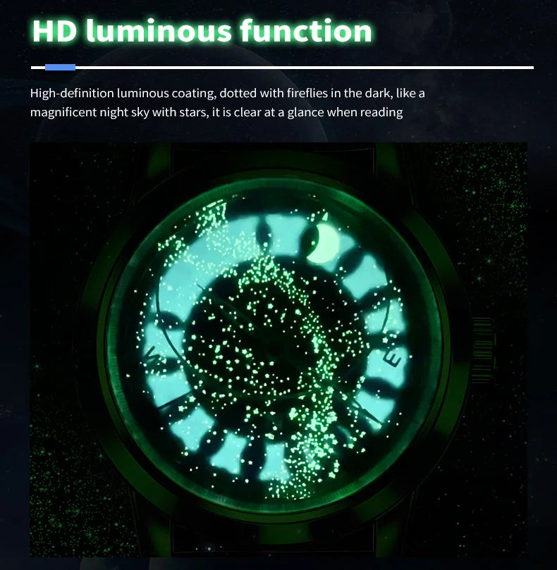 Olevs | Unieke Horloge Automatisch Sterren Rotatie