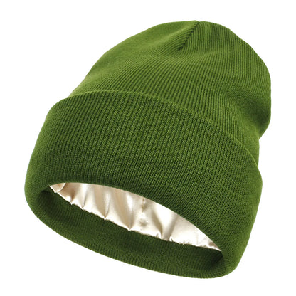 Geen Pluis, Geen Gedoe: Waterdichte Satijnen Beanie – Blijf Stijlvol in Elk Weer!