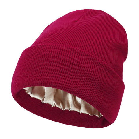 Geen Pluis, Geen Gedoe: Waterdichte Satijnen Beanie – Blijf Stijlvol in Elk Weer!