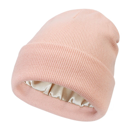 Geen Pluis, Geen Gedoe: Waterdichte Satijnen Beanie – Blijf Stijlvol in Elk Weer!