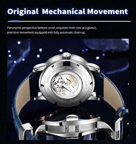 Olevs | Unieke Horloge Automatisch Sterren Rotatie