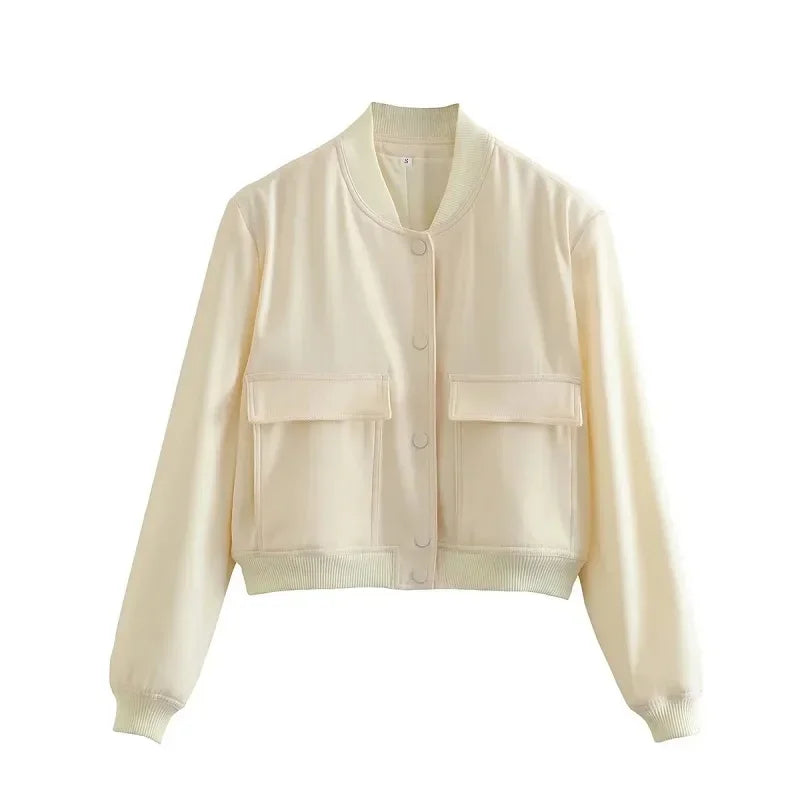 Yara | Stijlvolle Cropped Bomber Jacket