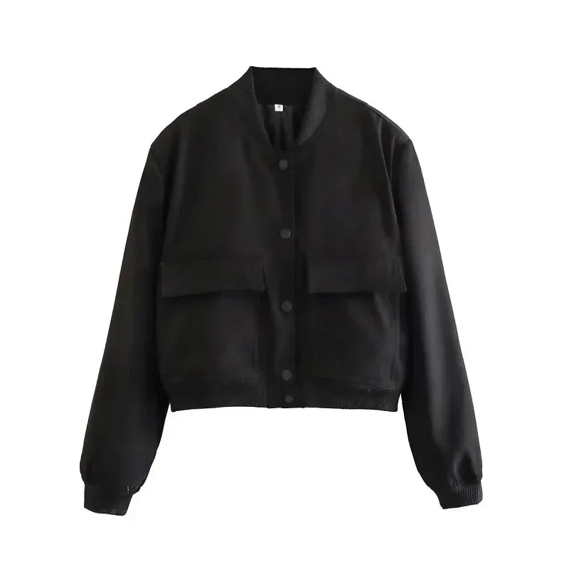 Yara | Stijlvolle Cropped Bomber Jacket