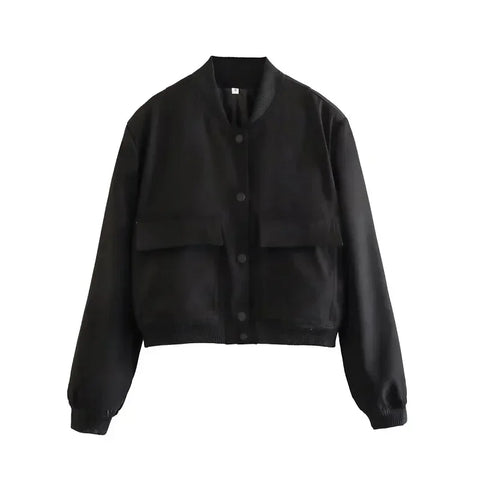 Yara | Stijlvolle Cropped Bomber Jacket