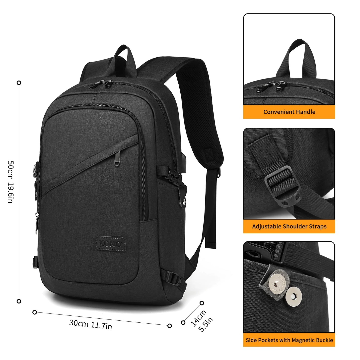 Anti-Diefstal Laptop Rugzak – Veilig, Stijlvol & Ideaal voor Onderweg!