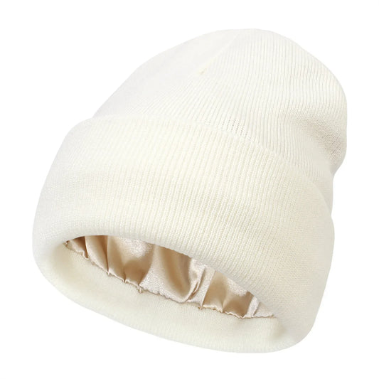Geen Pluis, Geen Gedoe: Waterdichte Satijnen Beanie – Blijf Stijlvol in Elk Weer!